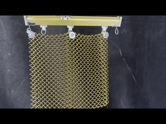 Gold Aluminum Decorative Coil Mesh Ceiling Curtain 