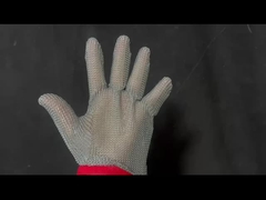 Nylon Strap Stainless Steel Welded Ring Mesh Gloves 