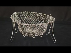 Stainless Steel Chef Basket Colander For Deep Frying / Steaming / Boiling