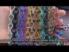 Aluminium Double Hook Chain Link Decorative Wire Mesh Door Curtain