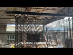 Gold Color Facade Decorative Metal Coil Drapery Spiral Weave Curtain