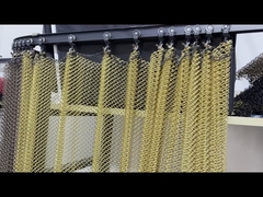 Decorative Gold Metal Mesh Curtain Metal Wire Mesh Curtain for Interior Design