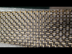 Antique Brass Stainless Steel Decorative Metal Wire Mesh Grilles Woven Technique Satin Finish