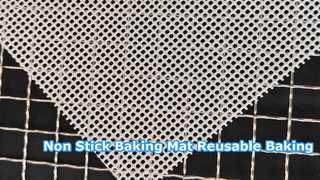 Reusable Food Grade Heat Resistant Non Slip BPA Free Non Stick Silicone Mesh Mat for Pastry Cookies