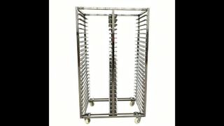 stainless steel bakery trolley