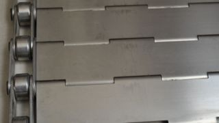 Metal Stainless Steel Slat Chain Link Metal Plate Chip Conveyor Belt for Biscuit Oven Bakery Anneali