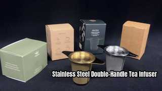 Stainless Steel Double-Handle Tea Infuser Filter Leaf Strainer