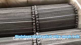 SS316 Spiral Wire Mesh Conveyor Belt Corrosion Resistant for Chemical Food Lines