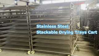 Stainless Steel Stackable Drying Trays Cart