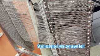 Stainless steel chain link spiral wire mesh conveyor belt