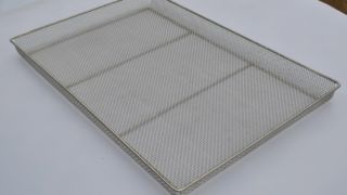 Food Grade Metal Woven Fine 80x100 40*60cm ss304 316 Stainless Steel Wire Mesh Tray for Oven Bakery
