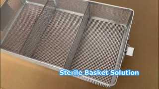Stainless steel perforated disinfection basket