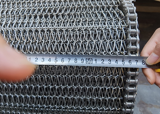 Good price Commercial Chain Link 1.5mm Ss Wire Mesh Conveyor Belt For Corn Chips Biscuits online