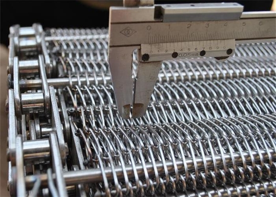 Good price Food Grade 0.5mm Wire Mesh Conveyor Belt 304 Stainless Steel Chain Link Spiral online