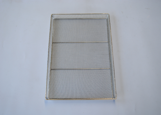 Good price 304 316 Stainless Steel Wire Mesh Tray Food Grade Custom Size Fda Approved online