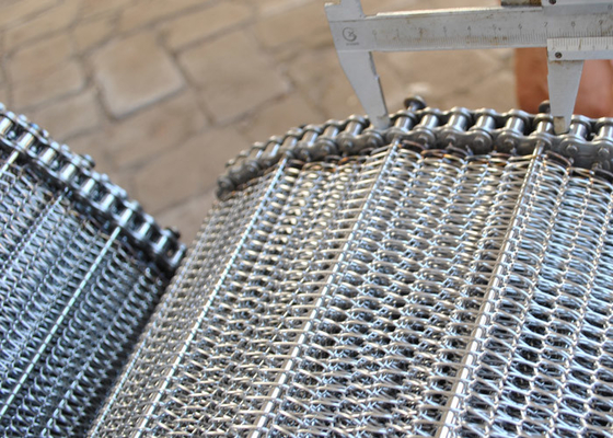 Good price Food Grade 304SS Metal Mesh Conveyor Belt 120cm For Baking Washing Cooling online