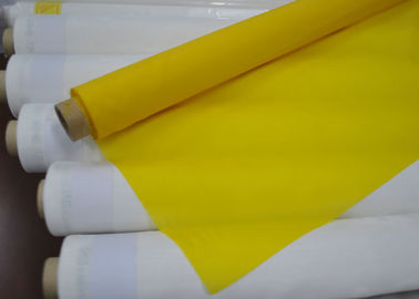 Good price Low Elongation Polyester Silk Bolting Cloth For Screen Printing , White / Yellow Color online