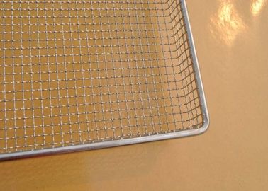 Good price 304 SS Perforated Wire Mesh Tray Light Weight With Grit Blasting , 100cm*50cm*20cm online
