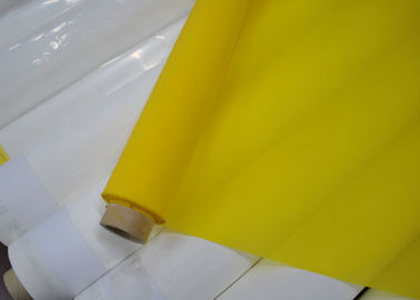 Good price 158 Micron 47T Polyester Mesh Fabric For Ceramic Printing , White / Yellow Color online