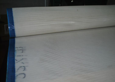 Good price Heat Resistance 100% Polyester Mesh Belt For Conveyor Dryer , White Color online