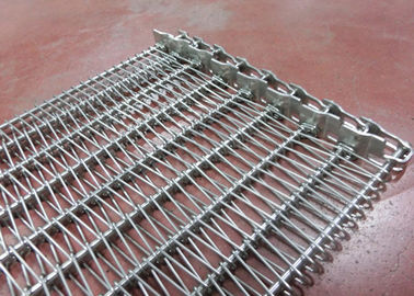 Good price Snacks Deep Fry Wire Ss Conveyor Belt With Baffle , Balanced Weave Belt online