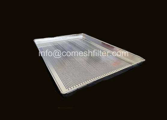 Good price Perforated Stainless Steel Wire Mesh Trays Drying Dehydration Baking 304 316 online