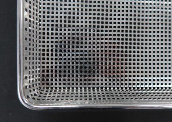 Good price Food Grade 304 Stainless Steel Mesh Trays Flat Perforated Baking For Drying online