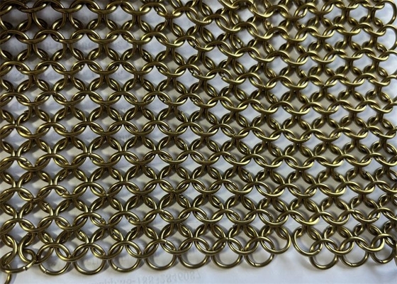 Good price Gold Color Decorative 316l Stainless Steel Ring Mesh Chain Braided online