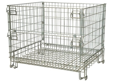 Good price Stackable Collapsible Metal Storage Wire Mesh Warehouse Steel Basket online