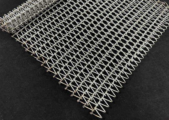 Good price 304 314 316 Stainless Steel Balanced Spiral Woven Wire Mesh Conveyor Belt online