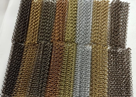 Good price Aluminium Metal Decorative Mesh Curtain Chain Drapery Fabric Fireplace Wire Mesh Metal Coil Mesh Ceiling Curtain online