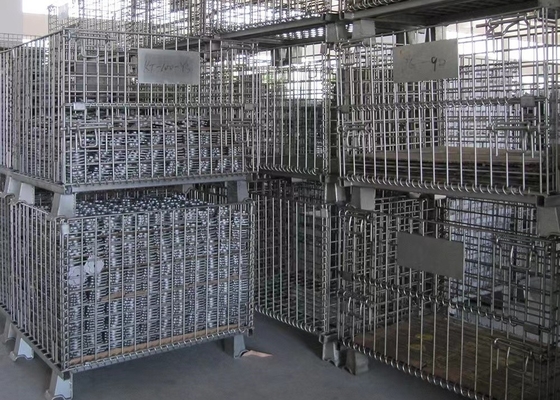 Good price Logistic Storage Metal Cage Basketball Wire Metal Storage  Iron Collapsible Cage Trolley Foldable Storage Cage Wire online