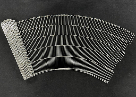 Good price 304 Stainless Steel Ladder Link Wire Mesh Flat Flex Conveyor Belts For Curve Conveyor online