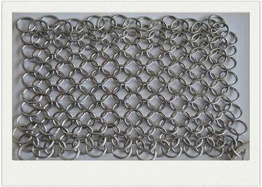 Good price 6*8 Stainless Steel Chainmail Scrubber / Cast Iron Chain Cleaner Non - Toxic online