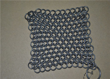 Good price 7*7 inch Stainless Steel Wire Mesh Scrubber / Chainmail Cast Iron Cleaner online