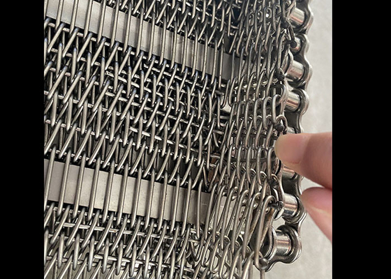 Good price Food Grade Stainless Steel Metal Wire Mesh Chain Conveyor Belt For Oven Tunnel Annealing Freezing online