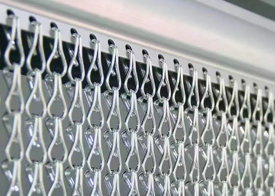 Good price Custom Design Aluminum Double Hook Screen Chain Fly Curtain Mesh For Room Decoration online