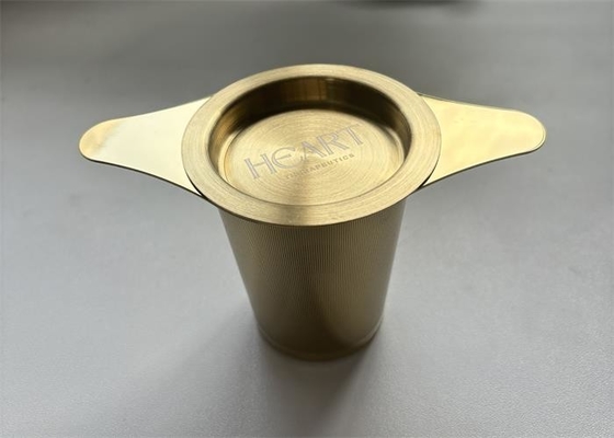Good price Customized Gold Stainless Steel 304 Loose Leaf Tea Filter Strainer Reusable Metal Tea Filter Infuser online