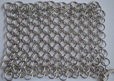 Good price High Precision Wire Mesh Scrubber / Cast Iron Chain Cleaner Polishing Surface online