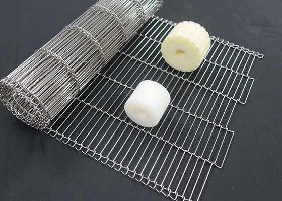 S304 Chocolate Chain Link Stainless Steel Wire Mesh Flat Ladder Conveyor Belt For Bread Factory