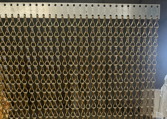 Good price Aluminum Mesh Double Hook Chain Fly Metal Mesh Curtain For Restaurant online