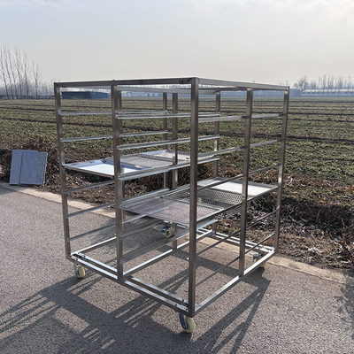 Good price Commercial Kitchen 6 Tier 304 Stainless Steel Sheet Pan Baking Tray Drying Rack Trolley online