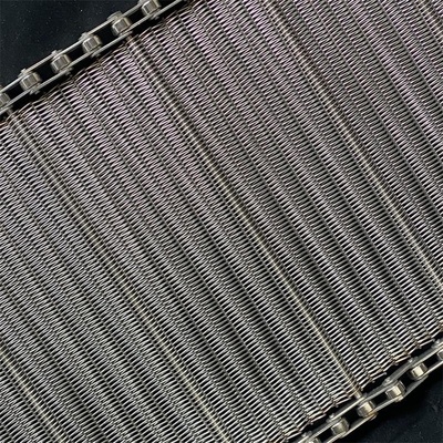 Good price Stainless Steel Spiral Wire Mesh Belt Balance Weave Mesh Belt With Chain For Conveyor online
