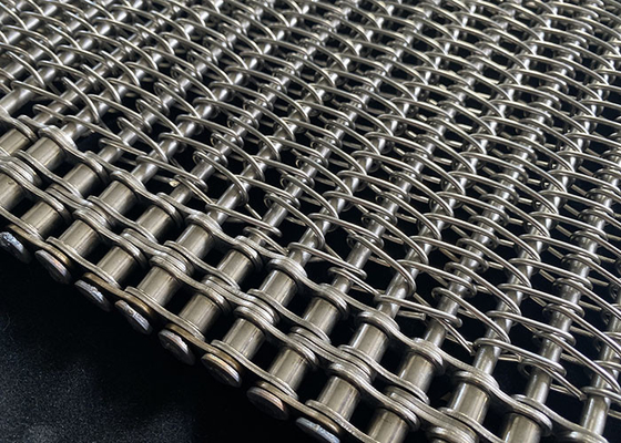 Good price Metal Stainless Steel 304 Mesh Chain Conveyor Belt With Rod online