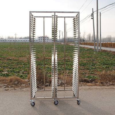 Good price Food Grade Long Service Time Polishing Stainless Steel Bakery Trolley For Bakery Production online