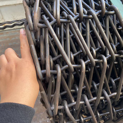 Sandblasting Machine Manganese Steel Spiral Type Wire Mesh Conveyor Belt
