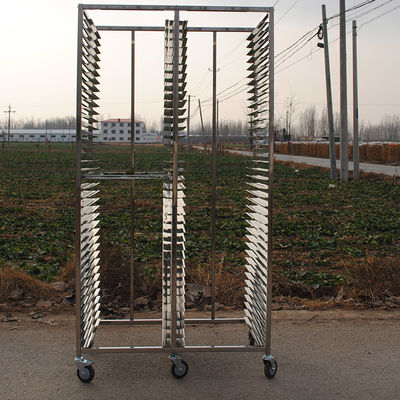 Food Grade Stainless Steel Rack Trolley With High Temperature Resistant Wheels
