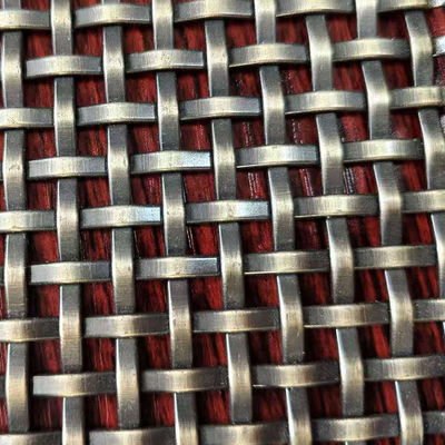 Brass Metal Stainless Steel Elevator Decorative Architectural Woven Wire Mesh Panel Curtain For Cabinet Doors