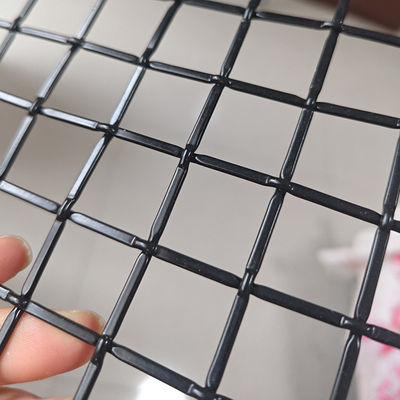 Lattice Decorative Woven Wire Mesh Stainless Steel Matte Black Color Metal For Decoration