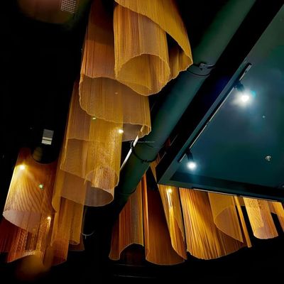Customized Aluminum Coil Curtain Metal Chain Drapery Fabric For Bars Screen Ceiling